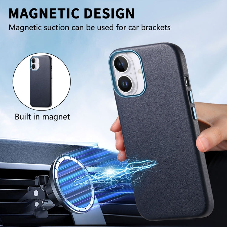 For iPhone 16 Pro Max Electroplated Metal Button Shockproof Phone Case(Dark Blue) - iPhone 16 Pro Max Cases by buy2fix | Online Shopping UK | buy2fix