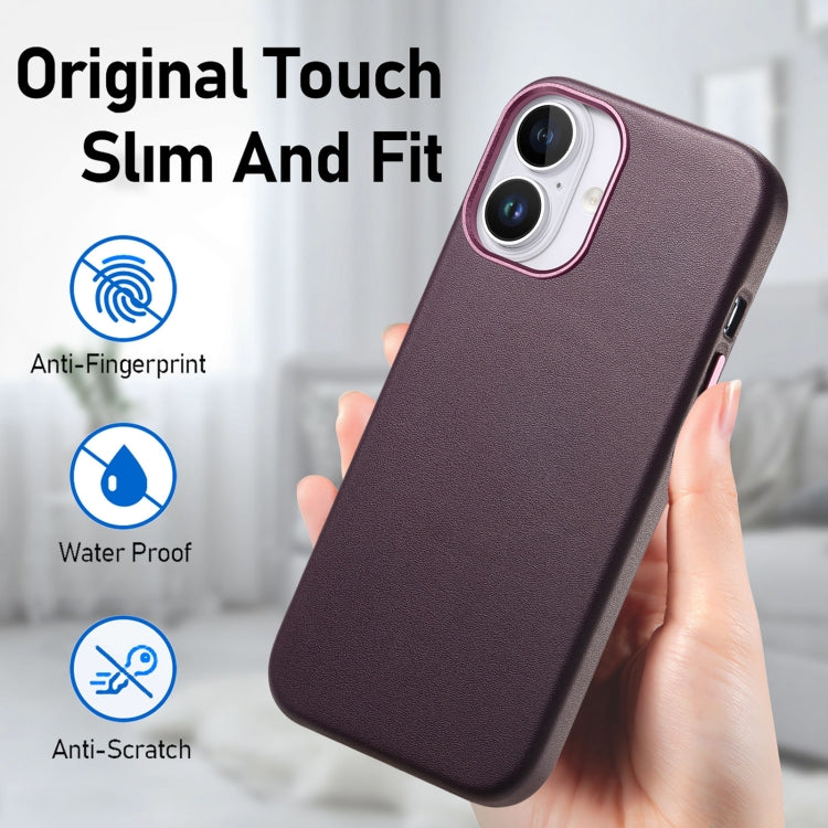 For iPhone 16 Plus Electroplated Metal Button Shockproof Phone Case(Purple) - iPhone 16 Plus Cases by buy2fix | Online Shopping UK | buy2fix