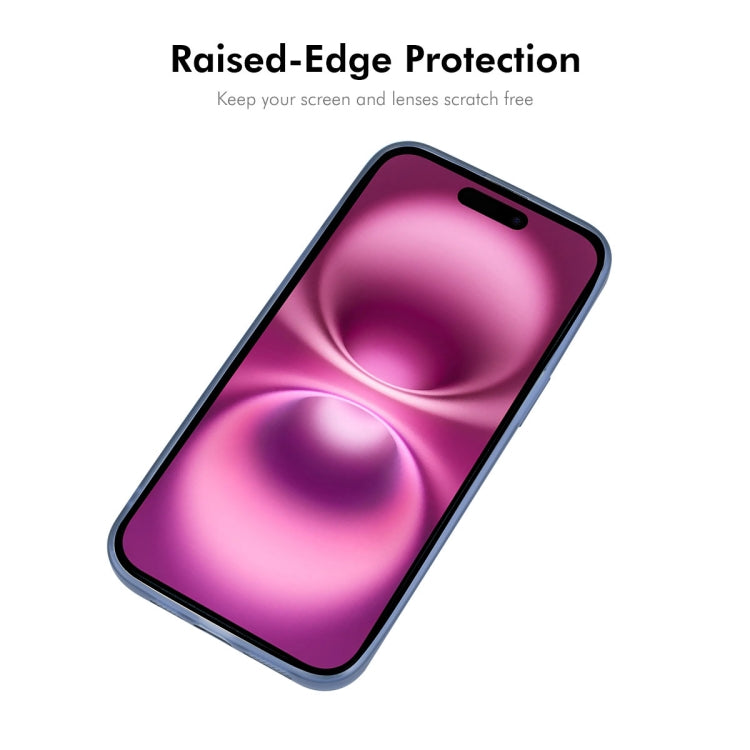 For iPhone 16 Plus ENKAY Hat-Prince Translucent Matte TPU Phone Case with Lens Film + 9H Big Arc Edge Film(Purple) - iPhone 16 Plus Cases by ENKAY | Online Shopping UK | buy2fix