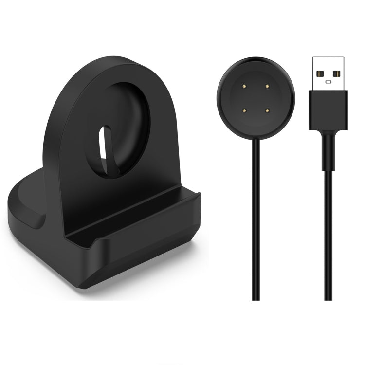 For Google Pixel Watch 3 41 / 45mm Smart Watch Silicone Charging Holder with Charging Cable(Black) - Other by buy2fix | Online Shopping UK | buy2fix