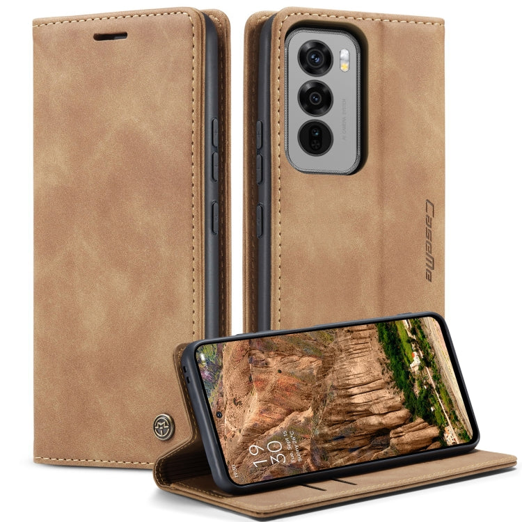 For OPPO Reno12 5G Global CaseMe 013 Multifunctional Horizontal Flip Leather Phone Case(Brown) - Reno12 Cases by CaseMe | Online Shopping UK | buy2fix