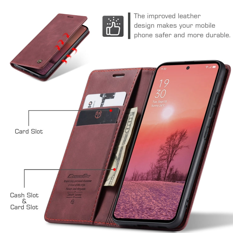 For OPPO Reno12 Pro 5G Global CaseMe 013 Multifunctional Horizontal Flip Leather Phone Case(Red) - Reno12 Pro Cases by CaseMe | Online Shopping UK | buy2fix