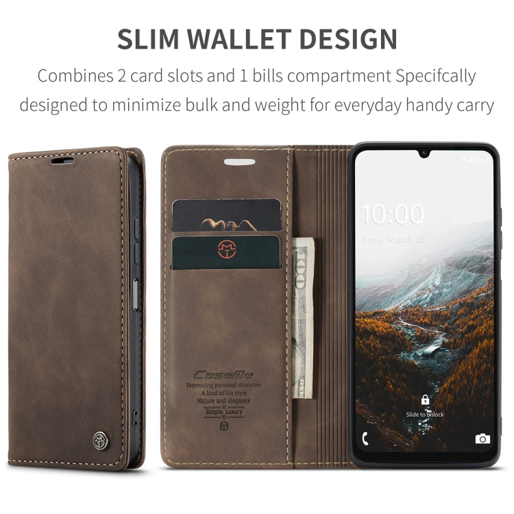 For Samsung Galaxy A06 CaseMe 013 Multifunctional Horizontal Flip Leather Phone Case(Coffee) - Galaxy Phone Cases by CaseMe | Online Shopping UK | buy2fix