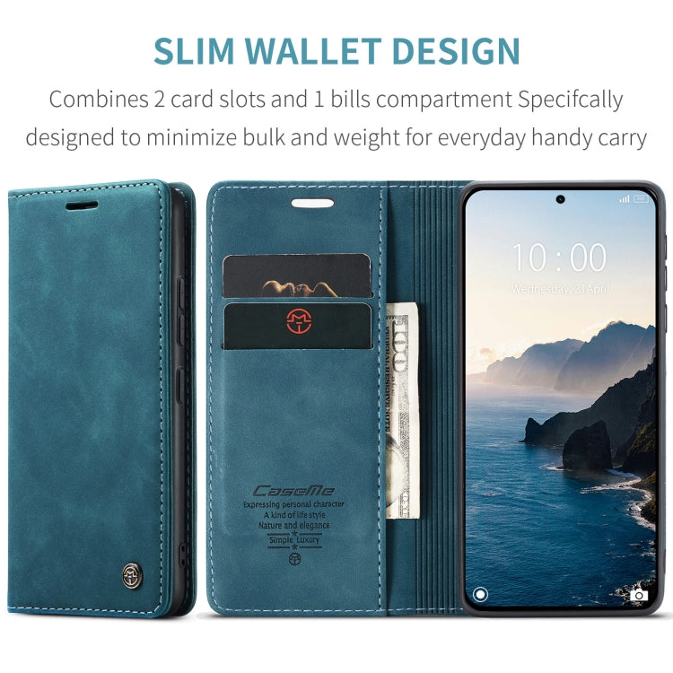 For Xiaomi 14T Pro CaseMe 013 Multifunctional Horizontal Flip Leather Phone Case(Blue) - 14T Pro Cases by CaseMe | Online Shopping UK | buy2fix