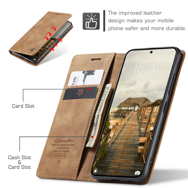 For Xiaomi 14T Pro CaseMe 013 Multifunctional Horizontal Flip Leather Phone Case(Brown) - 14T Pro Cases by CaseMe | Online Shopping UK | buy2fix