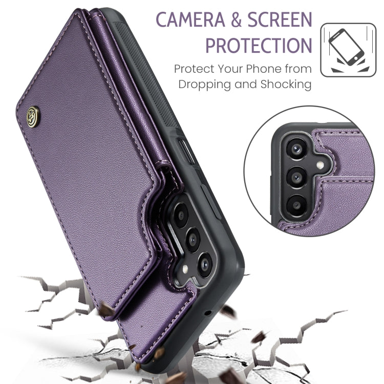 For Samsung Galaxy A16 5G CaseMe C22 Card Slots Holder RFID Anti-theft Phone Case(Purple) - Galaxy Phone Cases by CaseMe | Online Shopping UK | buy2fix