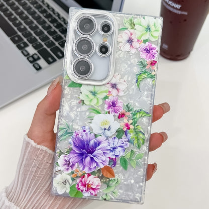 For Samsung Galaxy S25 Ultra 5G Electroplating Flowers Plants Texture TPU Phone Case(Colorful Peony FL10) - Galaxy S25 Ultra 5G Cases by buy2fix | Online Shopping UK | buy2fix