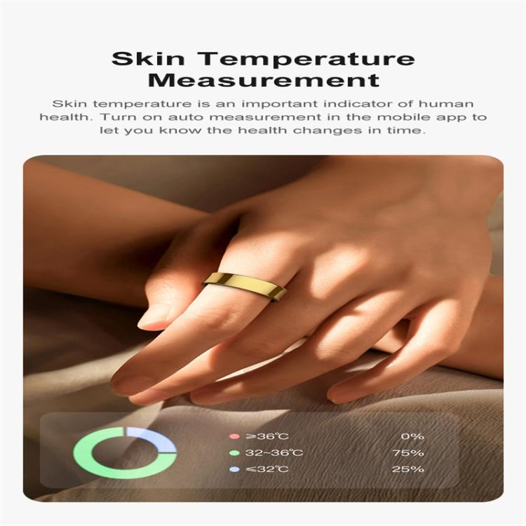 R09 SIZE 12 Smart Ring, Support Heart Rate / Blood Oxygen / Sleep Monitoring / Multiple Sports Modes(Gold) - Smart Rings / Smart Telephones by buy2fix | Online Shopping UK | buy2fix