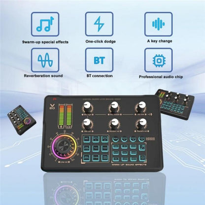 V80 For Mobile Phone Computer Portable Live Streaming Karaoke Sound Card Mixer - Live Sound Effects Processors by buy2fix | Online Shopping UK | buy2fix