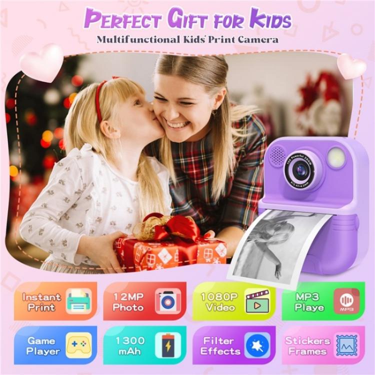 E8 2.4 Inch Screen Photo Printing Video Recorder Multifunctional Kids Dual Lens Camera(Pink) - Children Cameras by buy2fix | Online Shopping UK | buy2fix