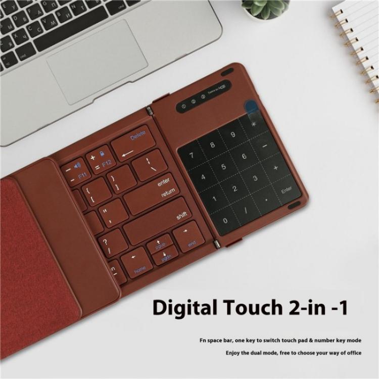 B077T Portable Foldable Wireless Bluetooth Keyboard With Touchpad - Wireless Keyboard by buy2fix | Online Shopping UK | buy2fix