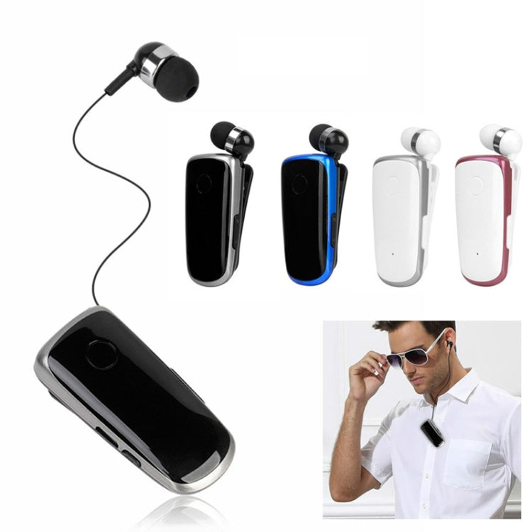 K39 Wireless Bluetooth Headset CSR DSP chip In-Ear Vibrating Alert Wear Clip Hands Free Earphone (Rose Red) - Bluetooth Earphone by buy2fix | Online Shopping UK | buy2fix