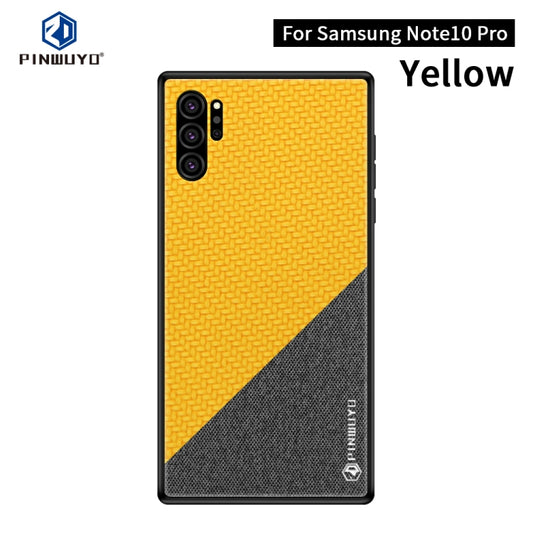 PINWUYO Honors Series Shockproof PC + TPU Protective Case for Galaxy Note10+(Yellow) - Galaxy Phone Cases by PINWUYO | Online Shopping UK | buy2fix