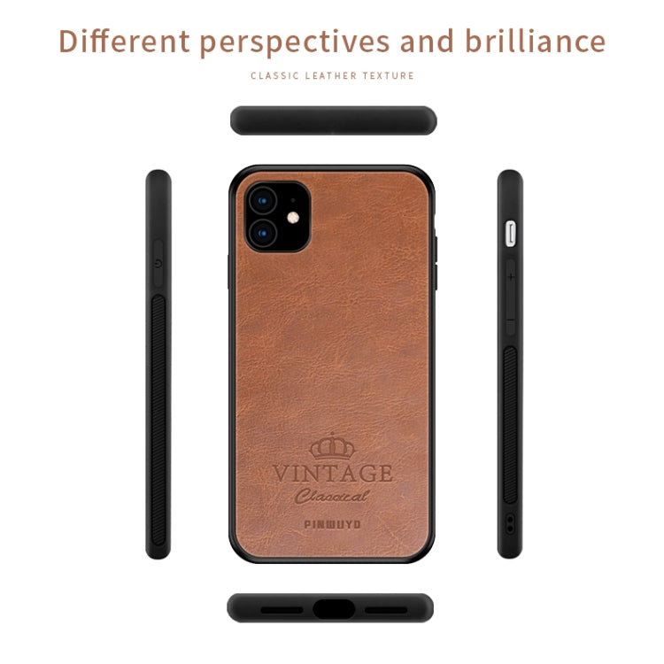 PINWUYO Pin Rui Series Classical Leather, PC + TPU + PU Leather Waterproof And Anti-fall All-inclusive Protective Shell for iPhone 11(Black) - More iPhone Cases by PINWUYO | Online Shopping UK | buy2fix