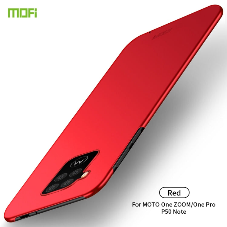 For MOTO P50 Note / One ZOOM MOFI Frosted PC Ultra-thin Hard Case(Red) - Motorola Cases by MOFI | Online Shopping UK | buy2fix