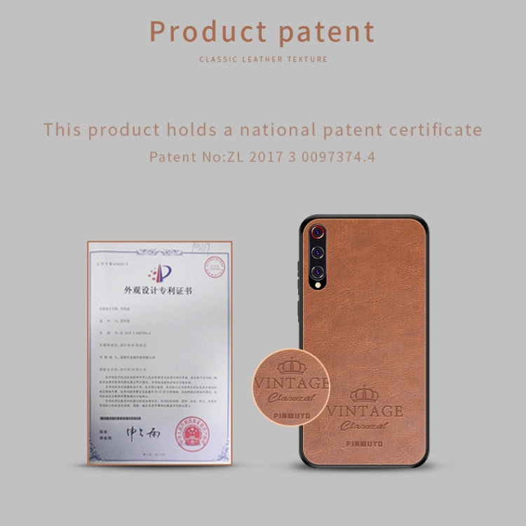 For Xiaomi Mi 9 Pro PINWUYO Pin Rui Series Classical Leather, PC + TPU + PU Leather Waterproof And Anti-fall All-inclusive Protective Shell(Brown) - Xiaomi Cases by PINWUYO | Online Shopping UK | buy2fix