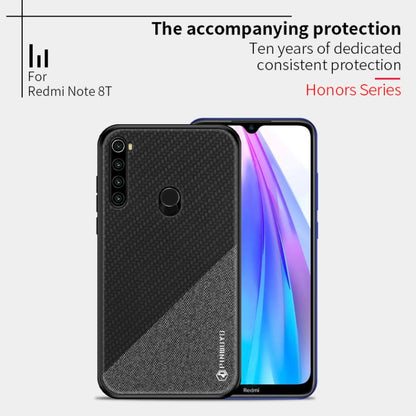 For Xiaomi RedMi Note8T PINWUYO Rong Series  Shockproof PC + TPU+ Chemical Fiber Cloth Protective Cover(Brown) - Xiaomi Cases by PINWUYO | Online Shopping UK | buy2fix