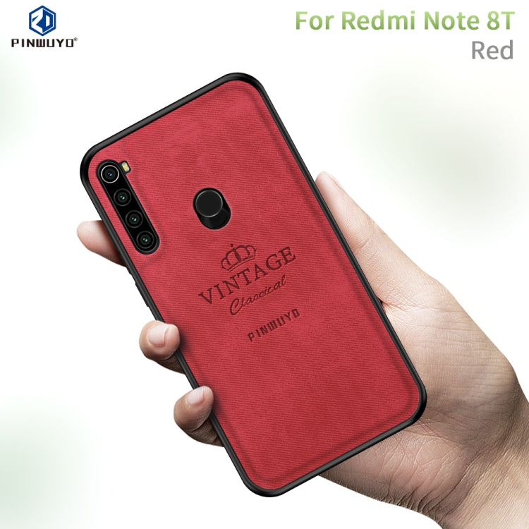 For Xiaomi RedMi Note8T PINWUYO Zun Series PC + TPU + Skin Waterproof And Anti-fall All-inclusive Protective Shell(Red) - Xiaomi Cases by PINWUYO | Online Shopping UK | buy2fix