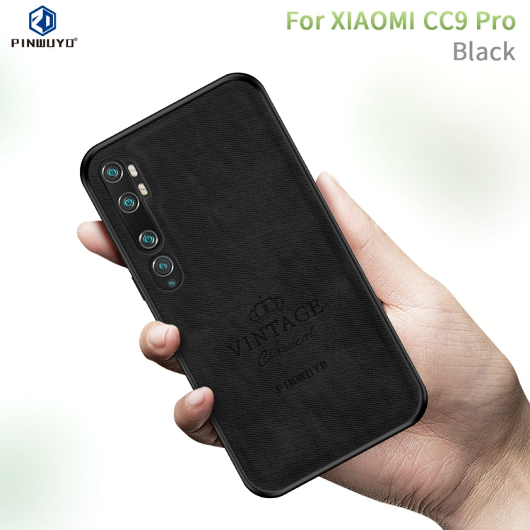 For Xiaomi CC9 Pro / Note10 PINWUYO Zun Series PC + TPU + Skin Waterproof And Anti-fall All-inclusive Protective Shell(Black) - Xiaomi Cases by PINWUYO | Online Shopping UK | buy2fix