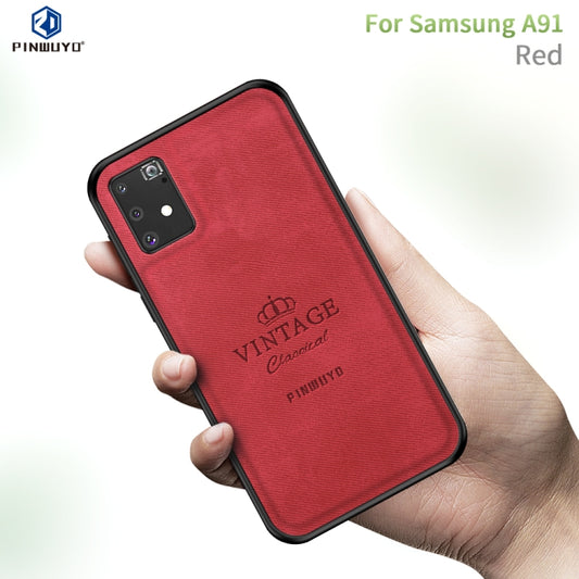 For Galaxy A91 / S10 Lite PINWUYO Zun Series PC + TPU + Skin Anti-fall All-inclusive Protective Case(Red) - Galaxy Phone Cases by PINWUYO | Online Shopping UK | buy2fix