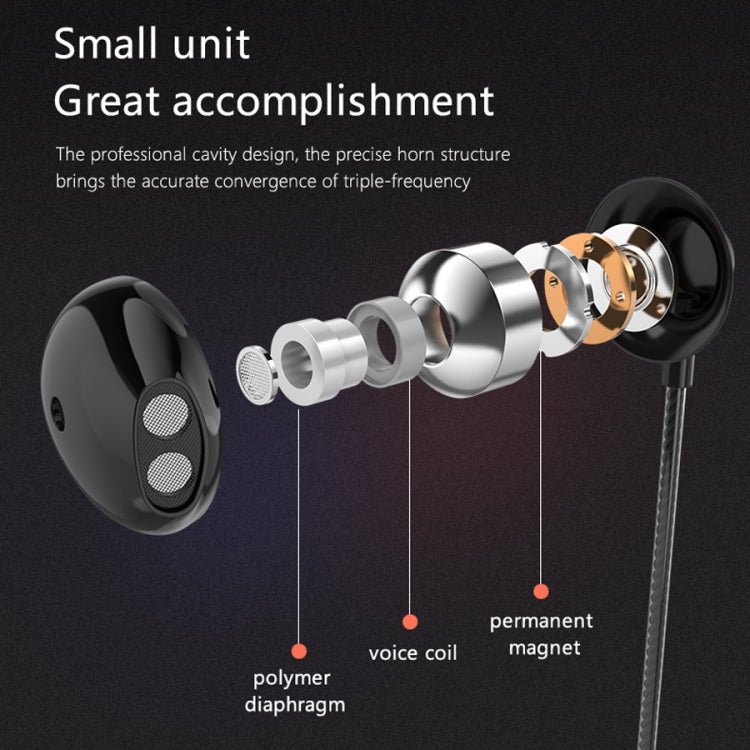 PTM D31 Hands Free Call Stereo Bass Earphones with Mic for Samsung / Xiaomi Phones(Gold) - In Ear Wired Earphone by PTM | Online Shopping UK | buy2fix