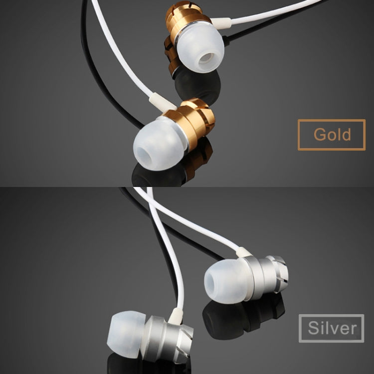 3.5mm Wired Headphones Handsfree Headset In Ear Earphone Earbuds with Mic for Xiaomi Phone MP3 Player Laptop(Gold) - In Ear Wired Earphone by buy2fix | Online Shopping UK | buy2fix