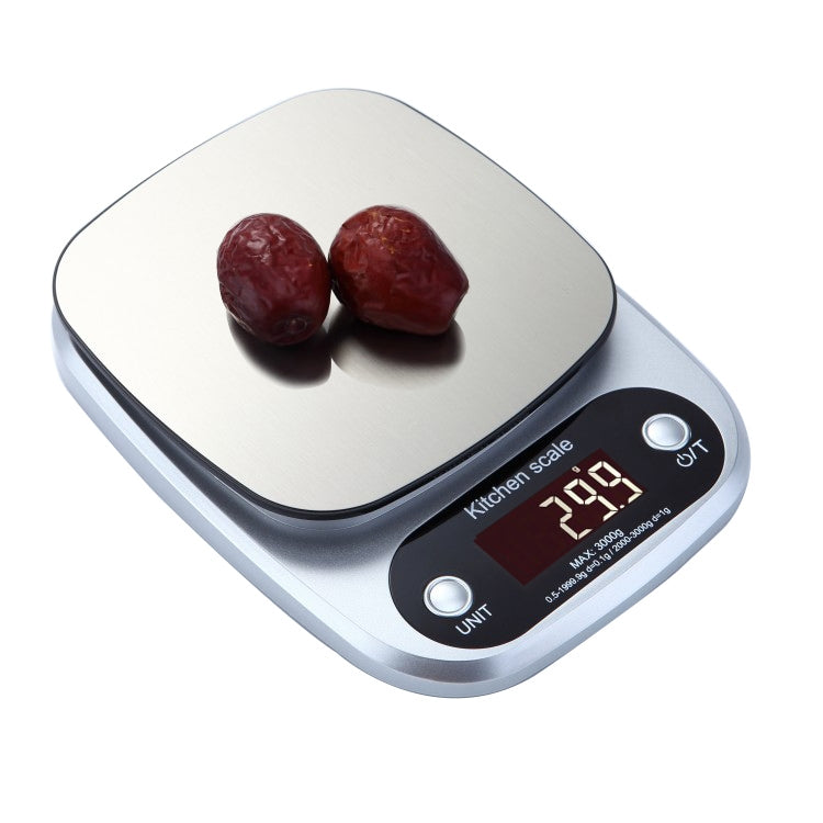 BOH-C305 Kitchen Stainless Steel LCD  Electronic Scale, Specification: 3kg/0.1g - Jewelry Scales by buy2fix | Online Shopping UK | buy2fix