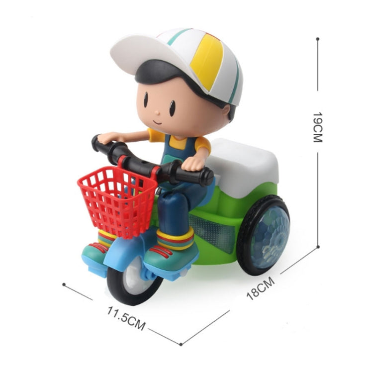 Electric Universal Stunt Tricycle Rotating Cartoon Toy Car with Light Music, Random Color Delivery(Boy) - Music Toys by buy2fix | Online Shopping UK | buy2fix