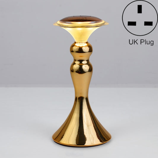 HT-TD2W1 LED Charging Restaurant Bar Decoration Table Lamp, Plug Type:UK Plug(Charging Type Golden) - Bedside Light by buy2fix | Online Shopping UK | buy2fix