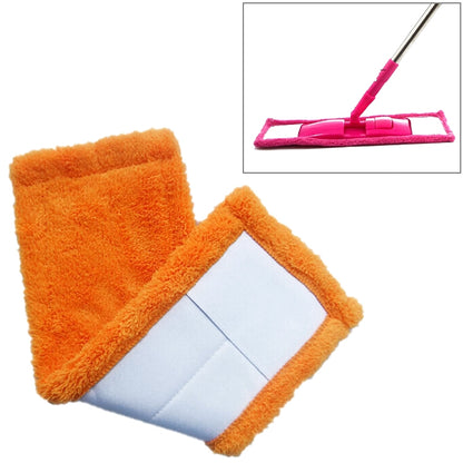 Coral Flannel Head  Padded Flat Replacement Household Company Cleaning Mop Cloth Rag(Orange) - Sponges, Cloths & Brushes by buy2fix | Online Shopping UK | buy2fix