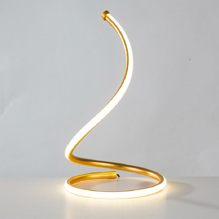 LED Spiral Table Lamp Home Living Room Bedroom Decoration Lighting Bedside Light, Specifications:EU Plug(White) - Bedside Light by buy2fix | Online Shopping UK | buy2fix