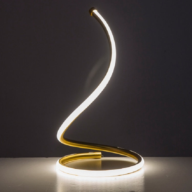 LED Spiral Table Lamp Home Living Room Bedroom Decoration Lighting Bedside Light, Specifications:AU Plug(Gold) - Bedside Light by buy2fix | Online Shopping UK | buy2fix