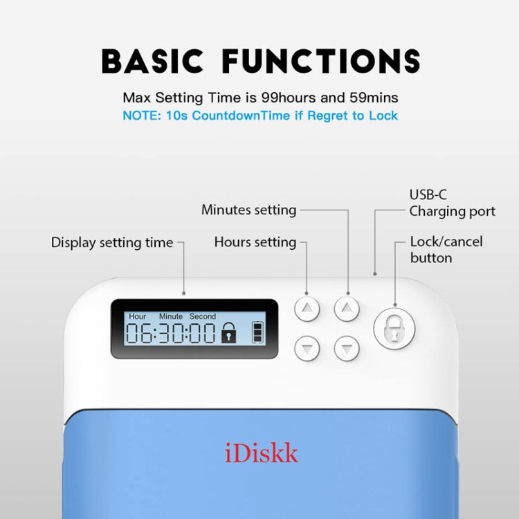 IDISKK Cell Phone Lock Box With Timer For Mobile Phones Within 6.7 Inch - Others Accessories by IDISKK | Online Shopping UK | buy2fix