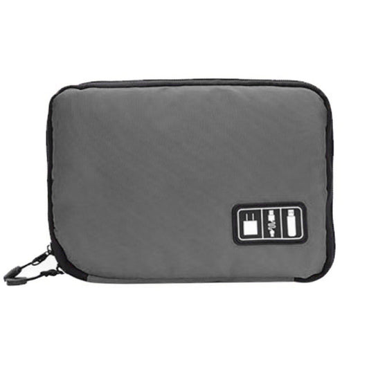 Outdoor Activities Travel Data Cable Bags Backpack SD Card Charger Zipper Bag(Gray) - Waist Bags by buy2fix | Online Shopping UK | buy2fix