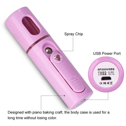 Facial Steamer Nano Steamer Handy  Face Moisture Sprayer Rechargeable Mini USB Charging Automatic Alcohol Sprayer(Light purple) - Beauty Instrument by buy2fix | Online Shopping UK | buy2fix