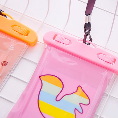 10 PCS Large Outdoor Photo Transparent Waterproof Cartoon Mobile Phone Bag, Style:Little Pink Cat - Waterproof Bag by buy2fix | Online Shopping UK | buy2fix