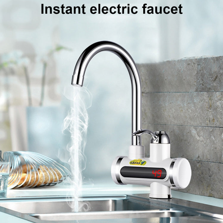 220V Kitchen Tankless Water Heater Instant Electric Faucet Electric Heater Tap with Temperature Display(Water from side) - Shower Head by buy2fix | Online Shopping UK | buy2fix
