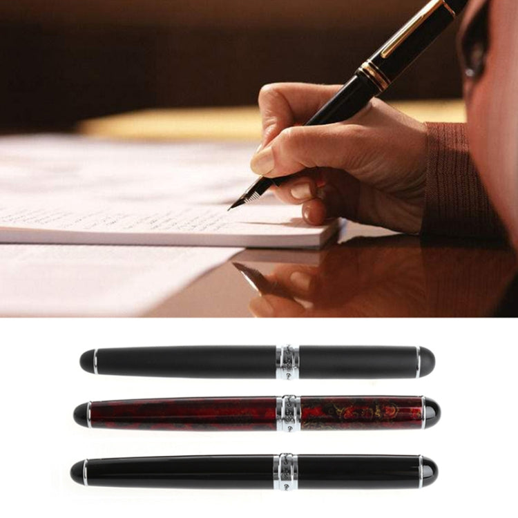 X750 Stationery Stainless Steel Fountain Pen Medium Nib Ink Pens School Oiifice Gift, Nib Size:0.5mm(Silver) - Fountain Pens by buy2fix | Online Shopping UK | buy2fix