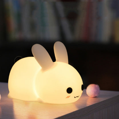 Silicone Rabbit LED Night Light USB Charging Dual-Tone Light Pat Light - Night Lights by buy2fix | Online Shopping UK | buy2fix