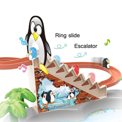 Penguin Stair Climbing Children Electric Magnetic Fishing Toy Multifunctional Game Set(Blue) - Music Toys by buy2fix | Online Shopping UK | buy2fix