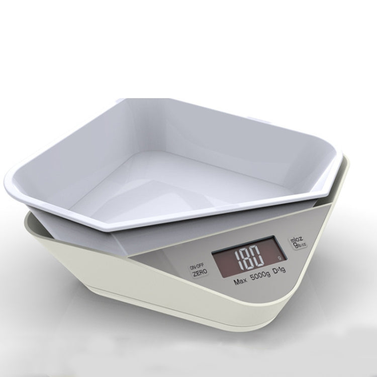5kg/1g Kitchen Electronic Scale Coffee Scales Baking Food Scale Pallet Scale Pet Scale(White) - Kitchen Scales by buy2fix | Online Shopping UK | buy2fix