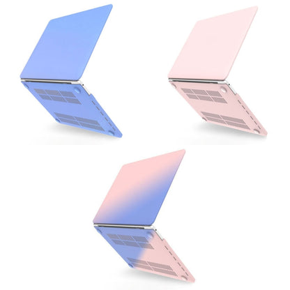 Hollow Style Cream Style Laptop Plastic Protective Case For MacBook Pro 15 A1707 & A1990 2016(Rose Pink Matching Tranquil Blue) - MacBook Pro Cases by buy2fix | Online Shopping UK | buy2fix