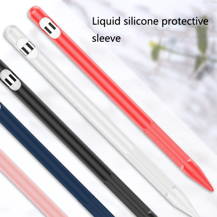 2 Sets 4 In 1 Stylus Silicone Protective Cover + Anti-Lost Rope + Double Pen Nip Cover Set For Apple Pencil 1(Jade White) - Pencil Accessories by buy2fix | Online Shopping UK | buy2fix