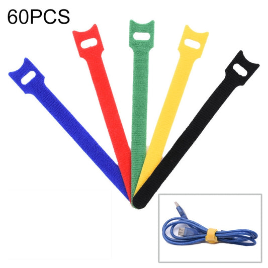 60 PCS T-Shaped Cable Organizer Belt Nylon Winder Buckle, Length: 30cm(Color Random Delivery) - Cable Organizer by buy2fix | Online Shopping UK | buy2fix