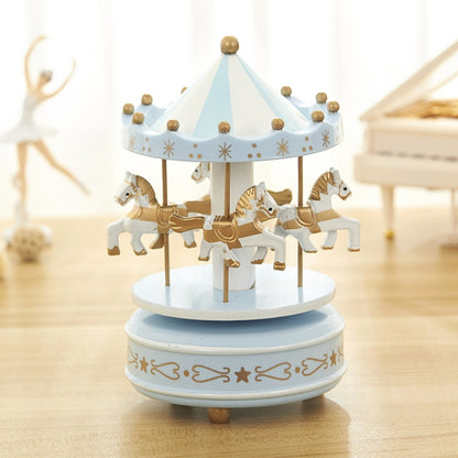 Sky City Carousel Clockwork Music Box Couples Birthday Gift(K0131 Star Blue) - Music Box by buy2fix | Online Shopping UK | buy2fix