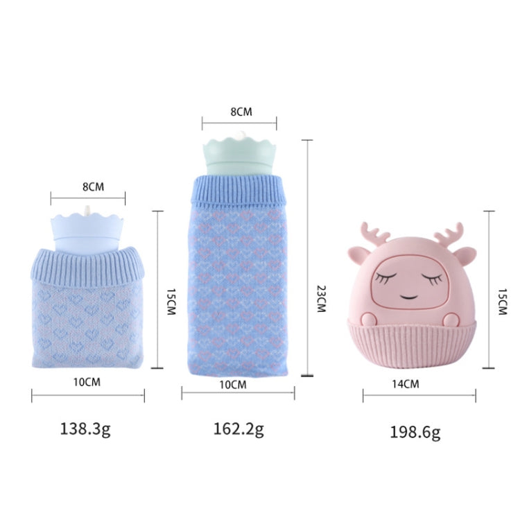 Winter Silicone Hand Warmer Cartoon Cute Water Injection Warm Water Bag, Colour: Pink Deer - Hot Water Bags by buy2fix | Online Shopping UK | buy2fix