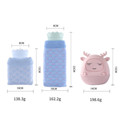 Winter Silicone Hand Warmer Cartoon Cute Water Injection Warm Water Bag, Colour: Pink Square - Hot Water Bags by buy2fix | Online Shopping UK | buy2fix