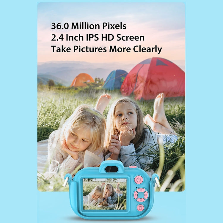 DC502 2.4-Inch 16X Zoom 2.7K Video Recording Children Digital Camera, Color: Blue + 32G(US Plug) - Children Cameras by buy2fix | Online Shopping UK | buy2fix