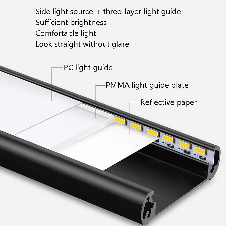 Intelligent Automatic Human Body Induction Wireless LED Lamp 80cm(Black + Warm Light) - Sensor LED Lights by buy2fix | Online Shopping UK | buy2fix