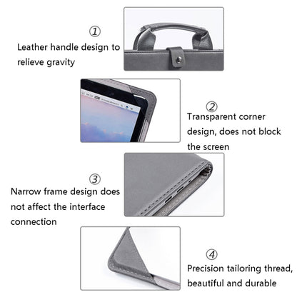 Book Style Laptop Protective Case Handbag For Macbook 13 inch(Gray + Power Bag) - Protective Bags by buy2fix | Online Shopping UK | buy2fix